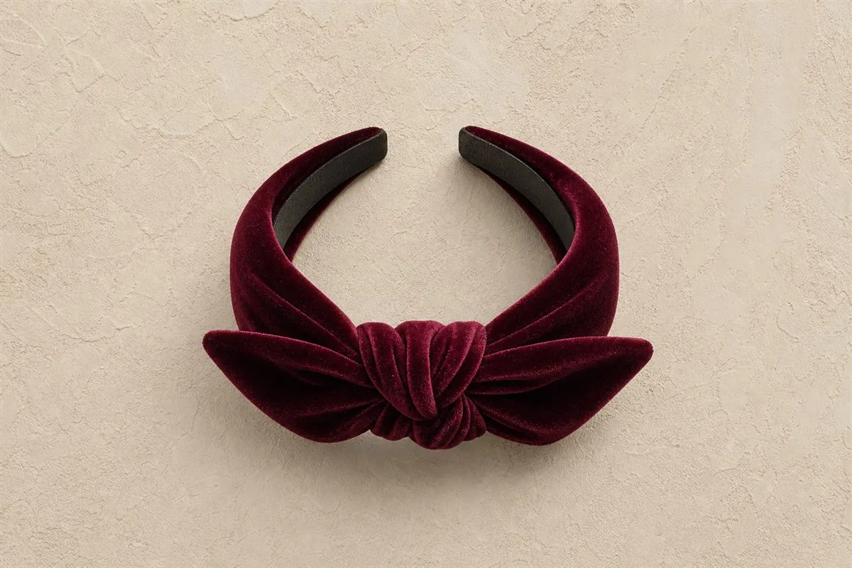 Iconique Bandeau Cheveux Noué Velours N°20