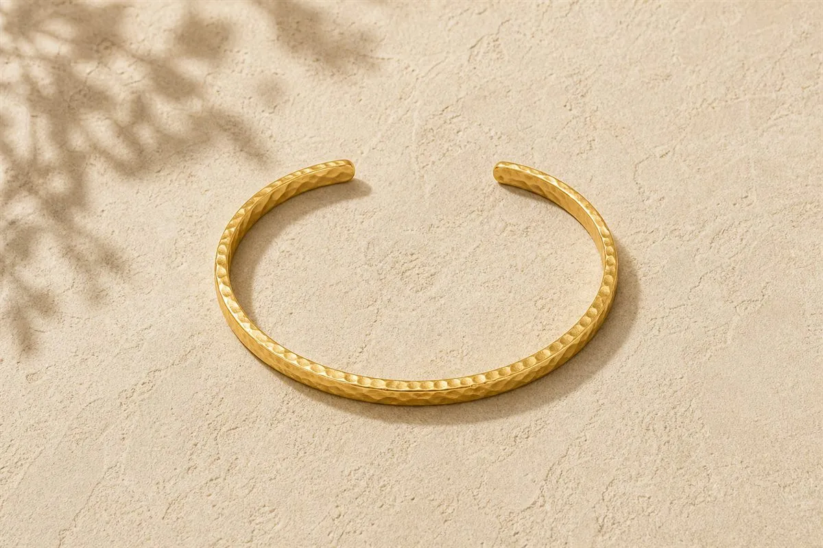 Édition Bracelet Jonc Martelé Doré