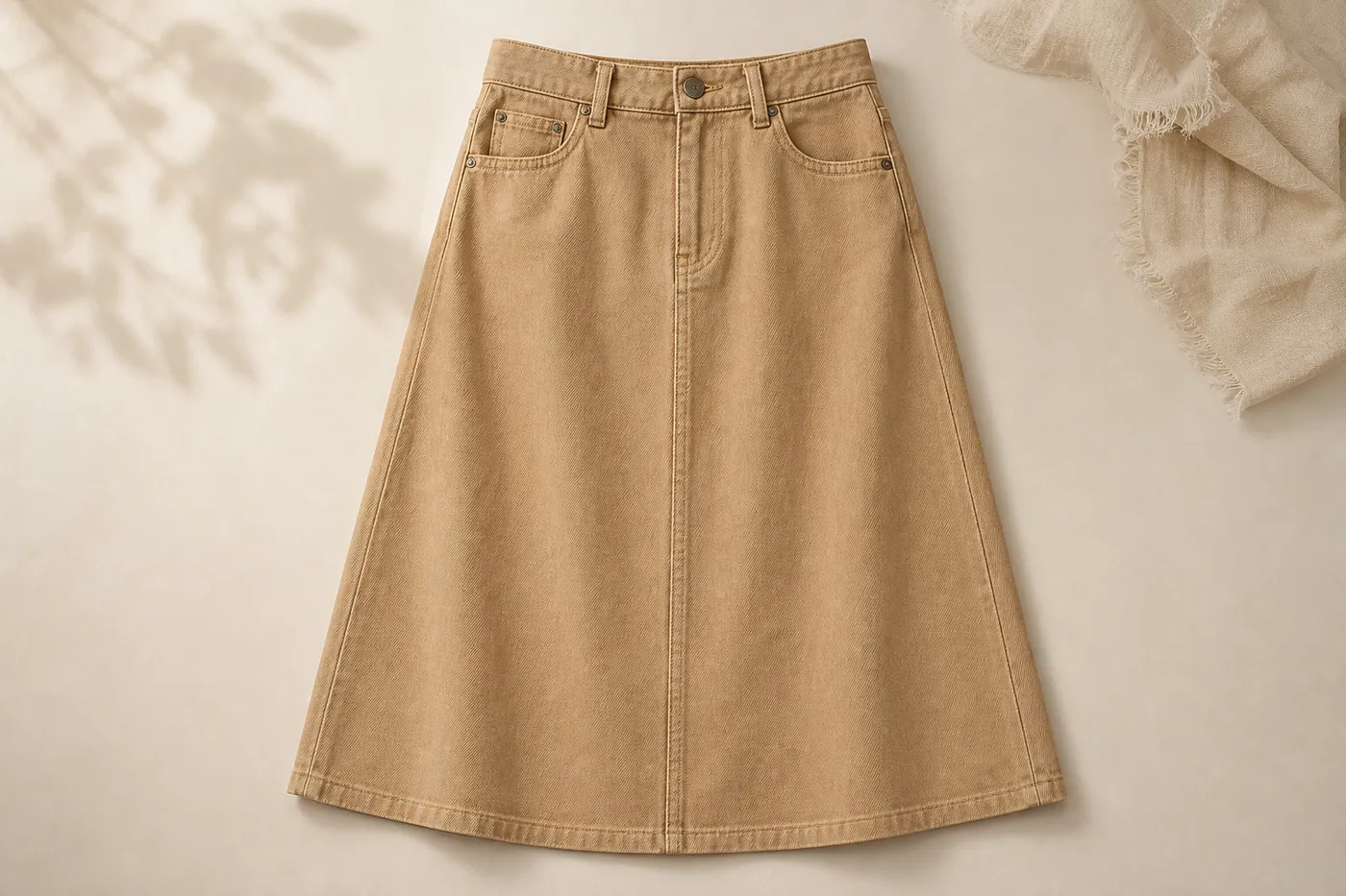 Mini-jupe Trapèze en Denim Signature