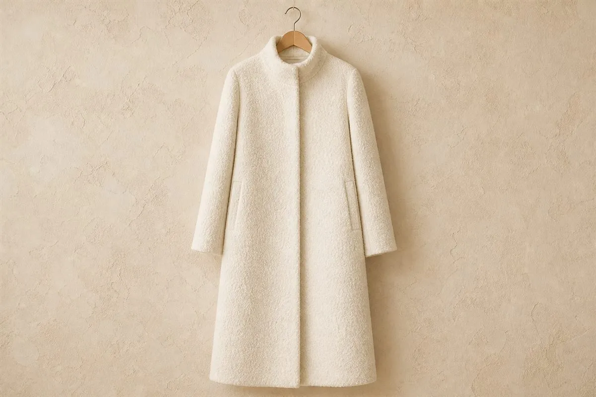 Manteau Long en Laine Bouclée N°09