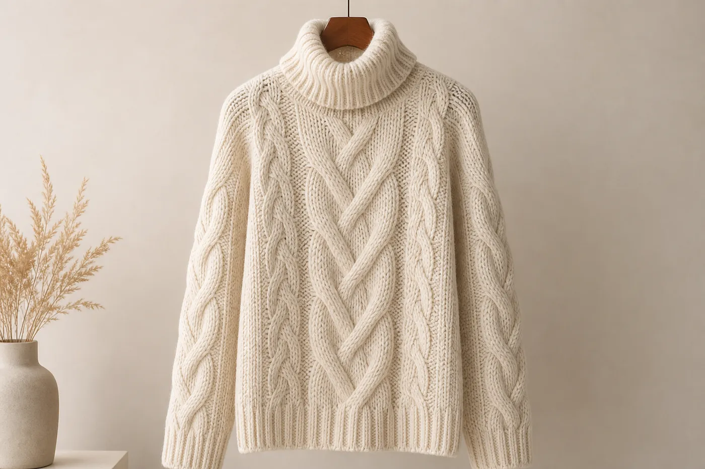 Pull Torsadé en Laine