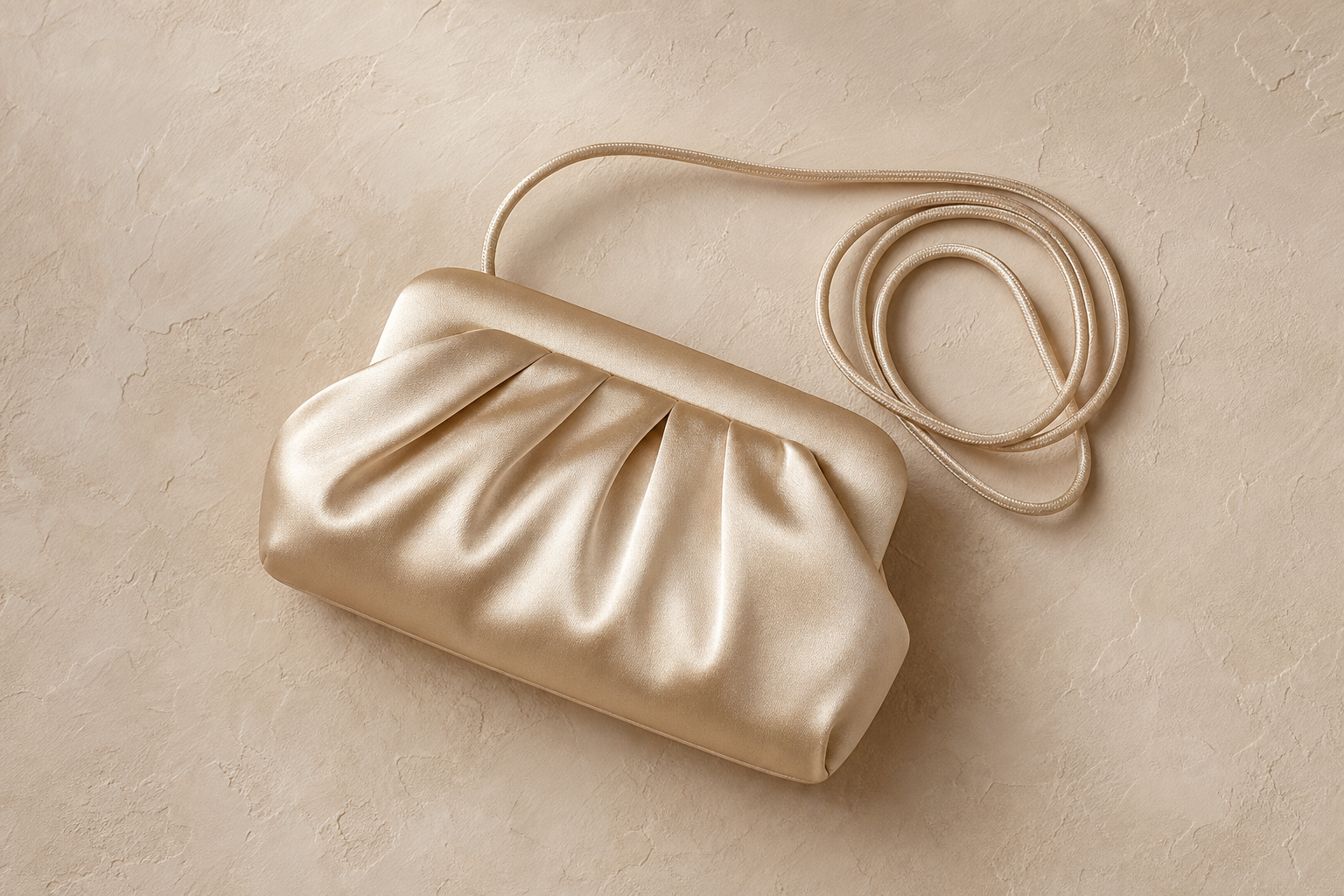 Sac Pochette Cordon Satin